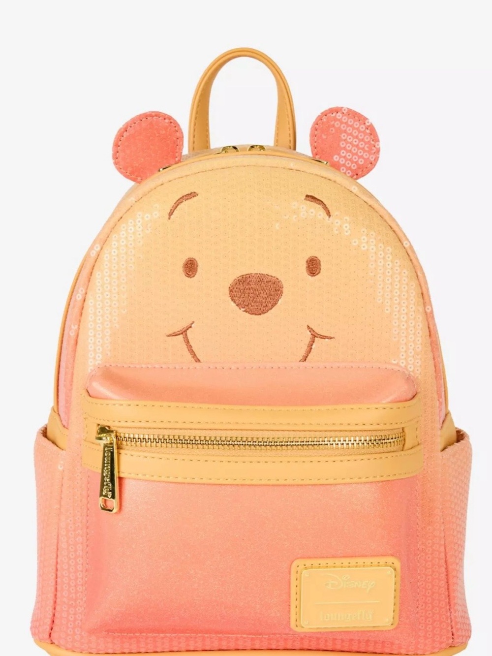 NWT Loungefly Disney Winnie the Pook Sequin Glitter Mini Backpack